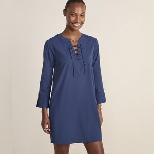 chinese dress ladies vineyard vines Sconset Fish Eyelet Dress, Nautical Navy, XS at Amazon  Women's Clothing store main image 1